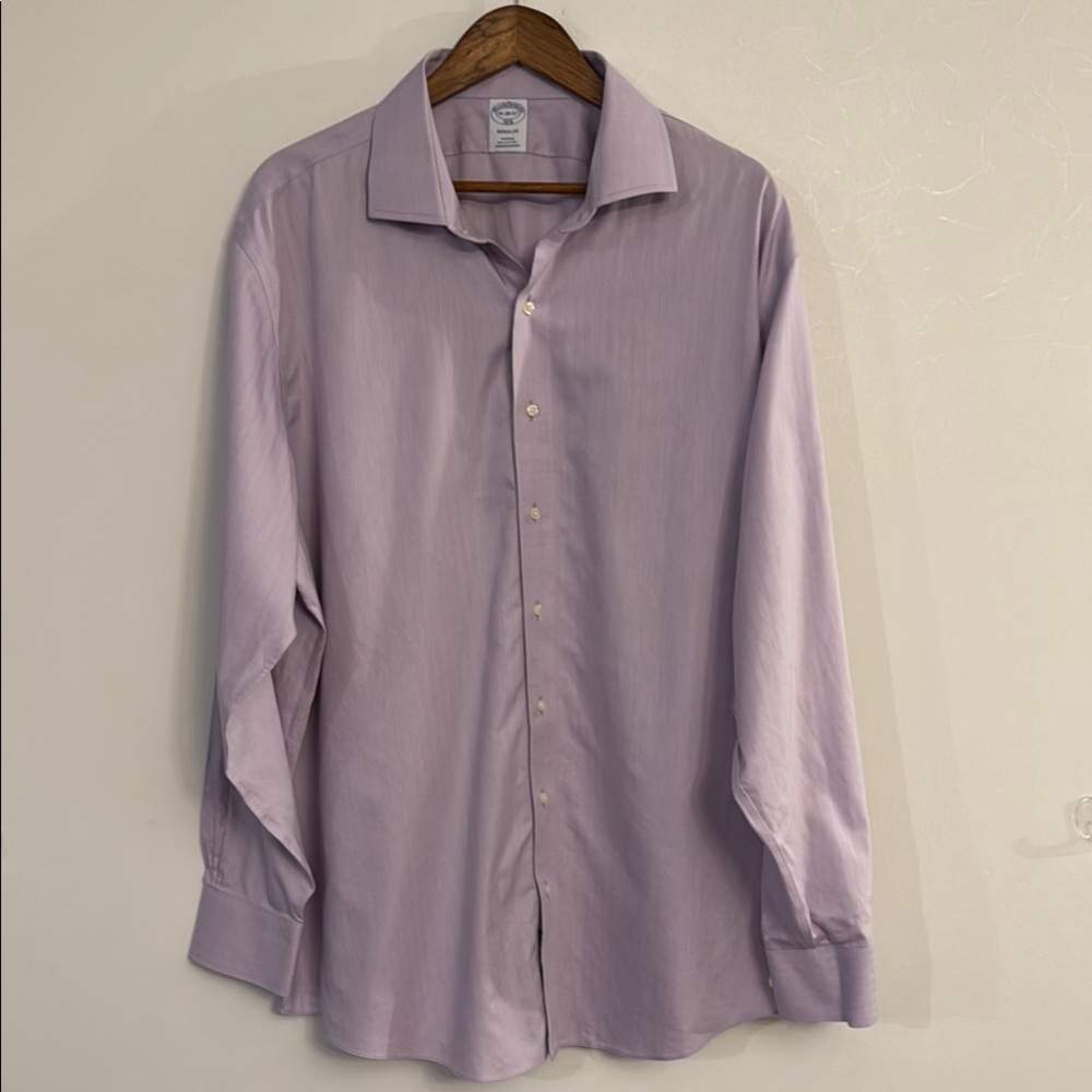 Brooks Brothers Purple Dress Shirt Classic Tailored Design